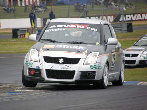 Dan Birkelev havde rigtig god fart i Suzuki Swift raceren denne weekend.
